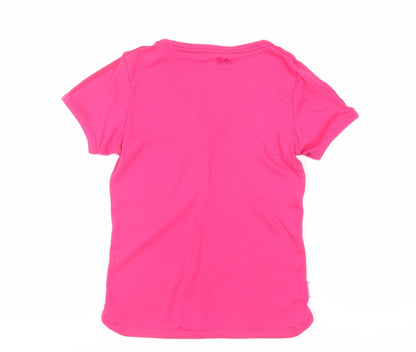Womens UK Size 12 Lonsdale Pink Basic T-Shirt