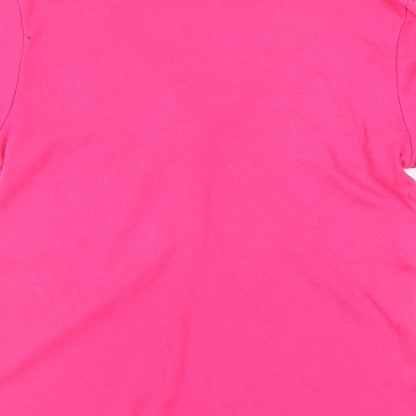 Womens UK Size 12 Lonsdale Pink Basic T-Shirt