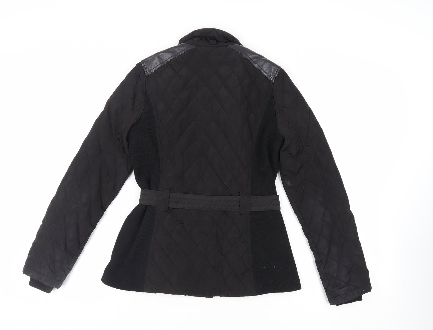 Womens UK Size 8 NEXT Black Quilted Coat