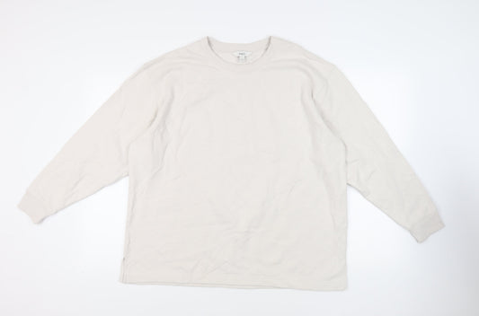 Mens UK Size L Marks and Spencer Ivory Pullover Sweatshirt