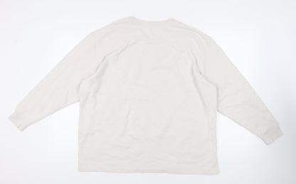 Mens UK Size L Marks and Spencer Ivory Pullover Sweatshirt