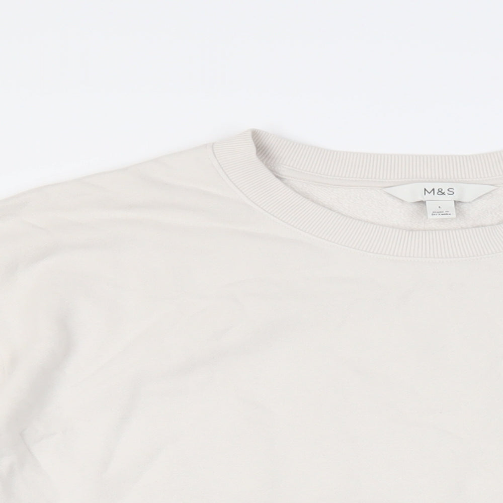 Mens UK Size L Marks and Spencer Ivory Pullover Sweatshirt