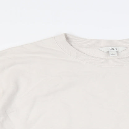 Mens UK Size L Marks and Spencer Ivory Pullover Sweatshirt