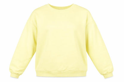River Island Womens Yellow Cotton Pullover Sweatshirt Size S Pullover