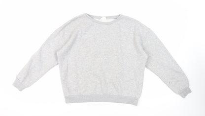 Chelsea Peers Womens Grey Cotton Pullover Sweatshirt Size M Pullover