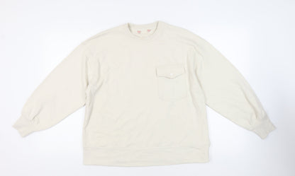Womens UK Size M Marks and Spencer Ivory Pullover Sweatshirt