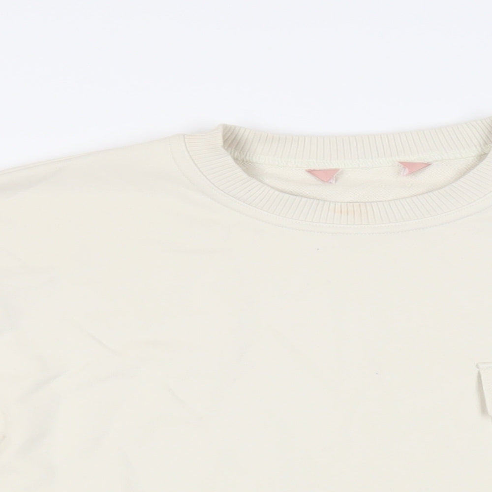 Womens UK Size M Marks and Spencer Ivory Pullover Sweatshirt