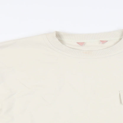 Womens UK Size M Marks and Spencer Ivory Pullover Sweatshirt