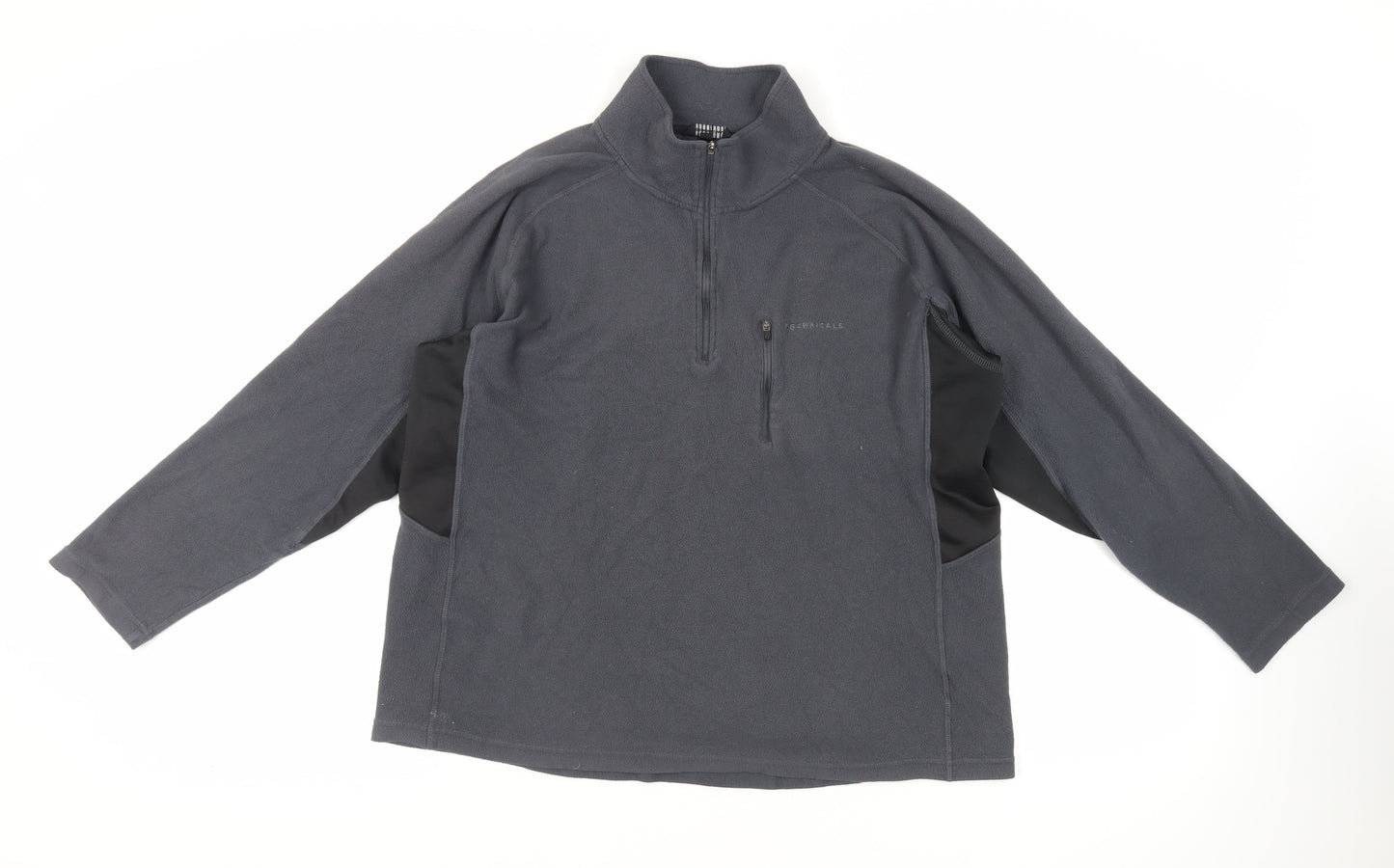 Technicals Womens Grey Polyester Pullover Sweatshirt Size L Zip - Logo