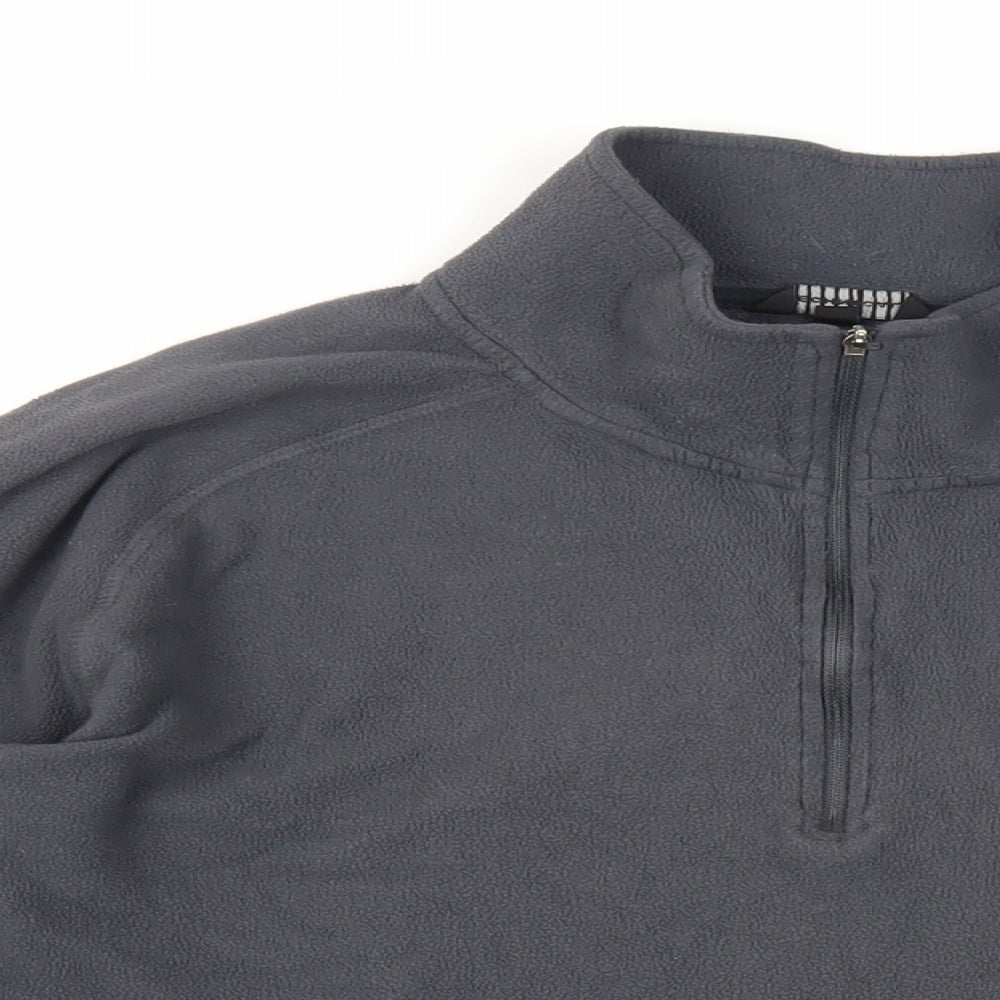 Technicals Womens Grey Polyester Pullover Sweatshirt Size L Zip - Logo