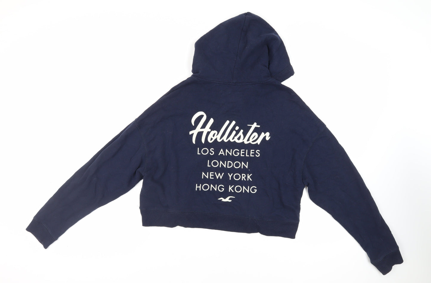 Hollister Womens Blue Cotton Pullover Hoodie Size M Pullover - Logo