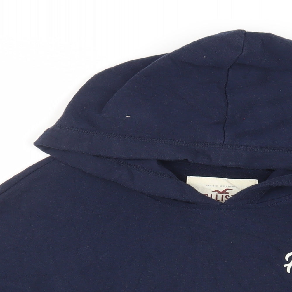 Hollister Womens Blue Cotton Pullover Hoodie Size M Pullover - Logo