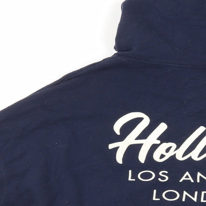 Hollister Womens Blue Cotton Pullover Hoodie Size M Pullover - Logo