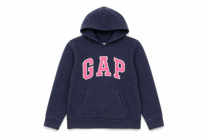 Gap Girls Blue Cotton Pullover Hoodie Size 14-15 Years Pullover - Logo Pockets