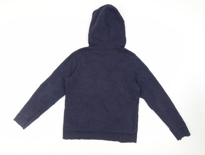 Gap Girls Blue Cotton Pullover Hoodie Size 14-15 Years Pullover - Logo Pockets