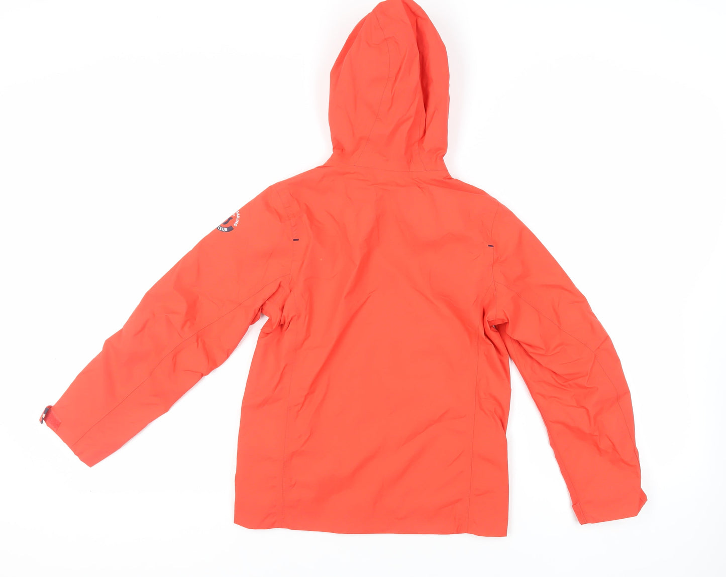 DECATHLON Boys Red Windbreaker Jacket Size 10 Years - Hooded Zipped Pockets