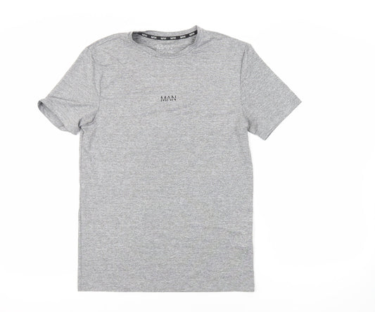 Mens UK Size S Boohoo Man Grey  T-Shirt