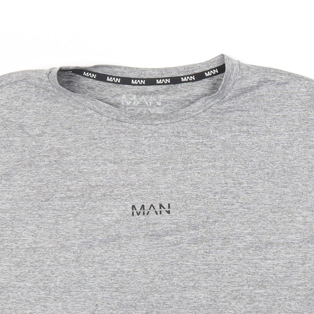 Mens UK Size S Boohoo Man Grey  T-Shirt