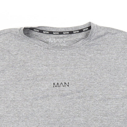 Mens UK Size S Boohoo Man Grey  T-Shirt