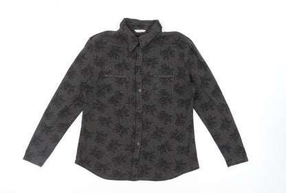 Womens UK Size 14 Marks and Spencer Green Basic Button-Up