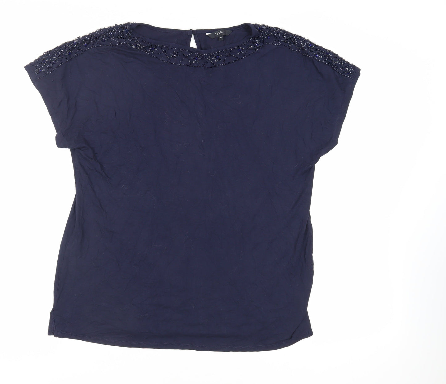 Womens UK Size 14 NEXT Blue Basic T-Shirt