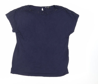 Womens UK Size 14 NEXT Blue Basic T-Shirt
