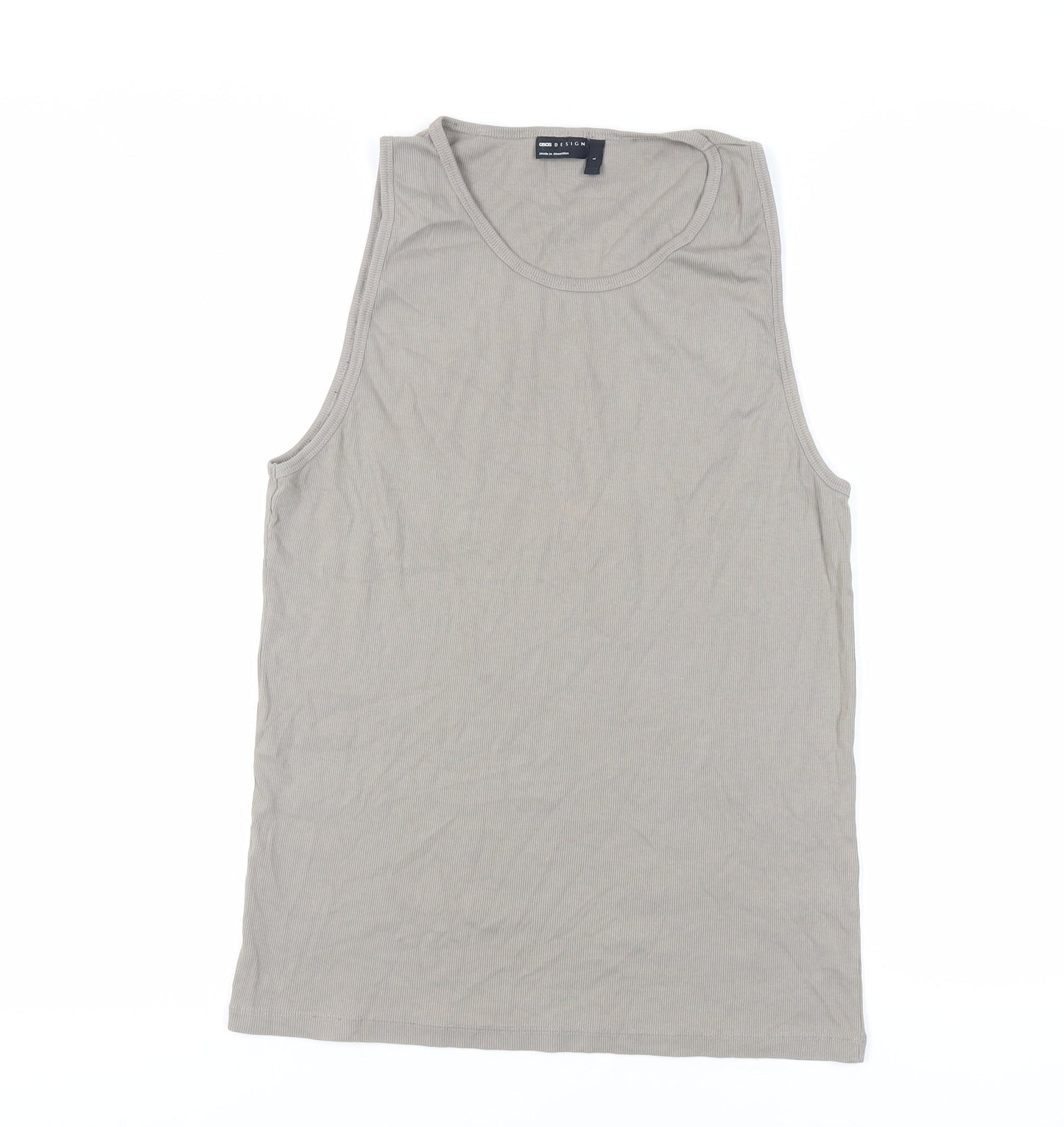 Mens UK Size L ASOS Beige  T-Shirt