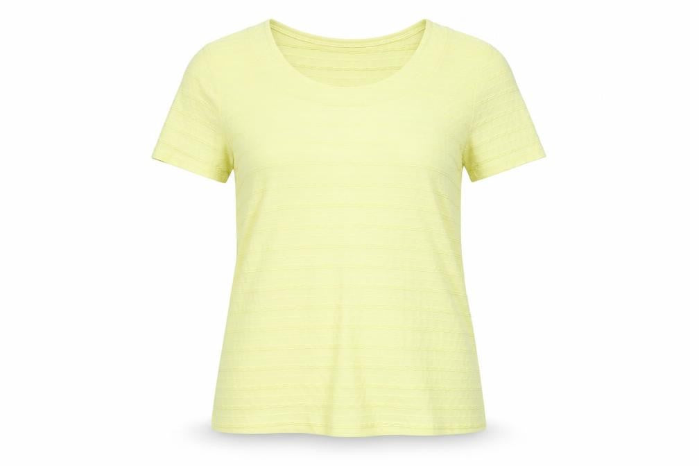 Womens UK Size 12 Per Una Yellow Basic T-Shirt