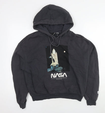 Mens UK Size M Divided by H&M Grey Pullover Hoodie