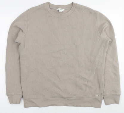 Mens UK Size L Marks and Spencer Beige Pullover Sweatshirt