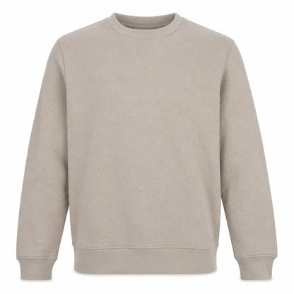 Marks & Spencer Mens Beige Cotton Pullover Sweatshirt Size L - Ribbed