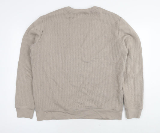 Mens UK Size L Marks and Spencer Beige Pullover Sweatshirt