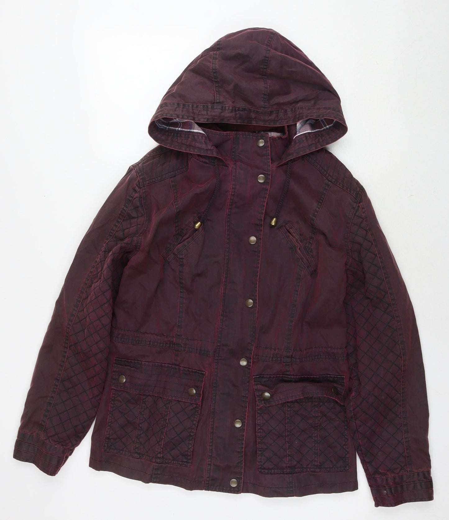 Womens UK Size 14 Marks and Spencer Red Rain Coat