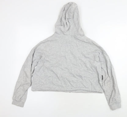 H&M Girls Grey Cotton Pullover Hoodie Size 12-13 Years Pullover - New York Cropped