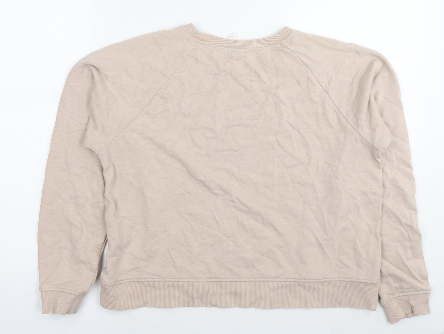 H&M Womens Beige Cotton Pullover Sweatshirt Size M Pullover