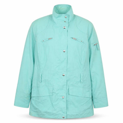 October Womens Blue Parka Coat Size 18 Zip