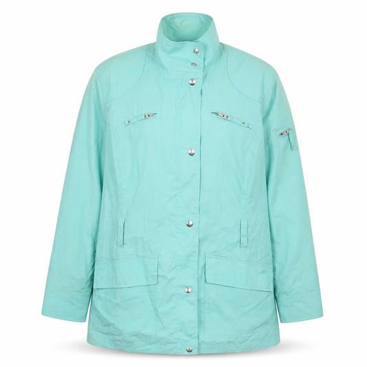 October Womens Blue Parka Coat Size 18 Zip