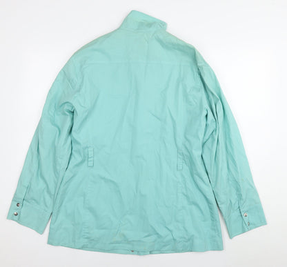 October Womens Blue Parka Coat Size 18 Zip