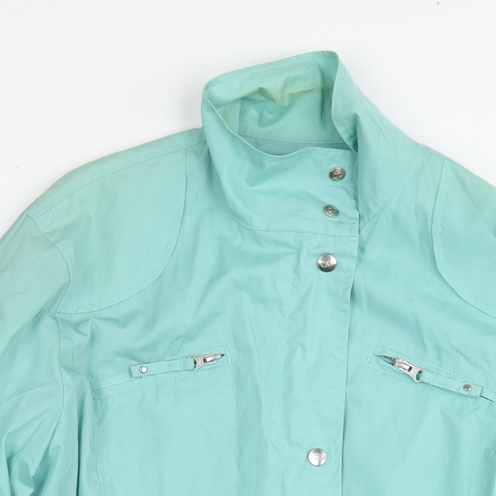 October Womens Blue Parka Coat Size 18 Zip