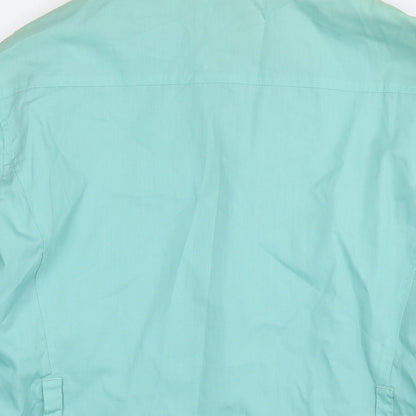October Womens Blue Parka Coat Size 18 Zip