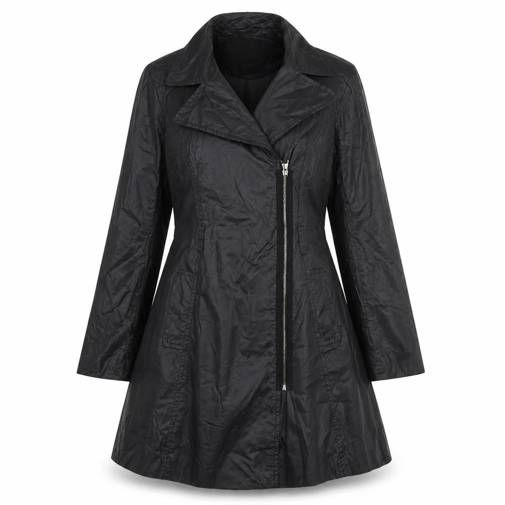 Womens UK Size 10 Dorothy Perkins Black Overcoat