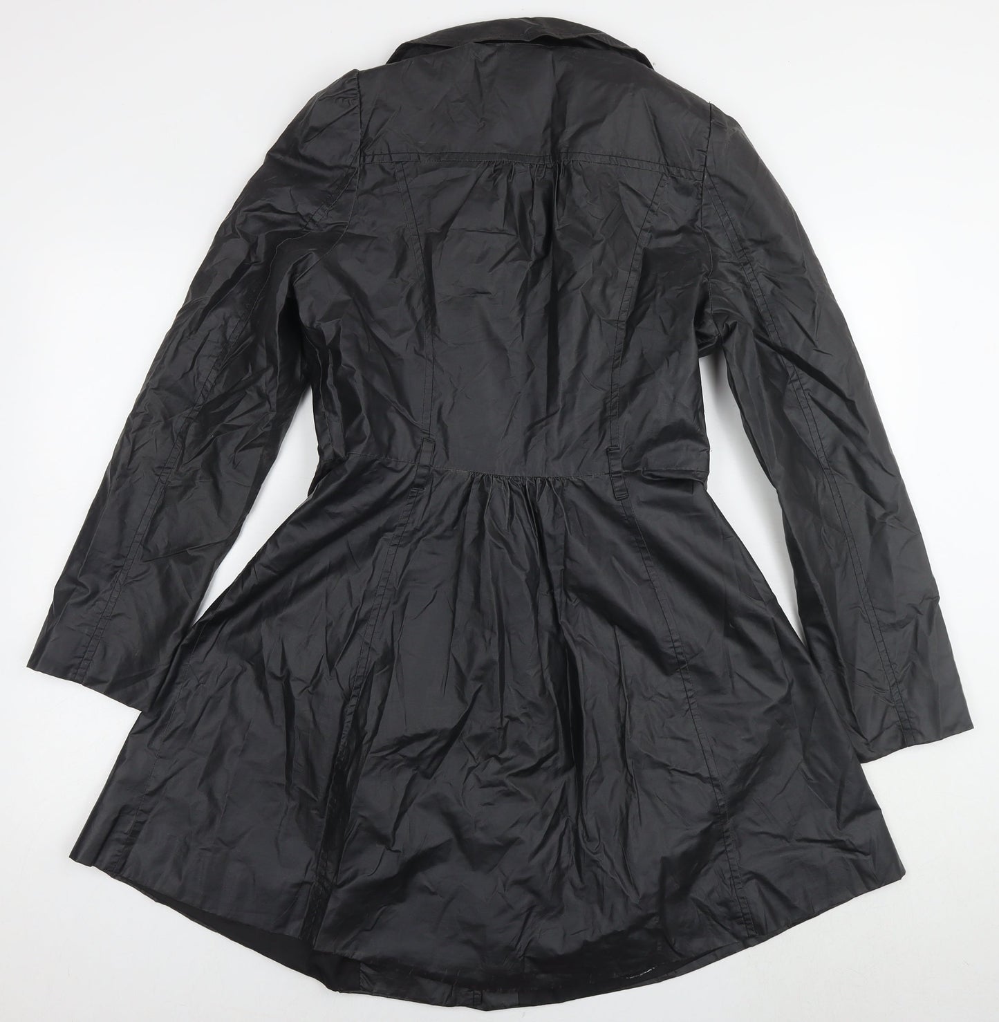 Womens UK Size 10 Dorothy Perkins Black Overcoat