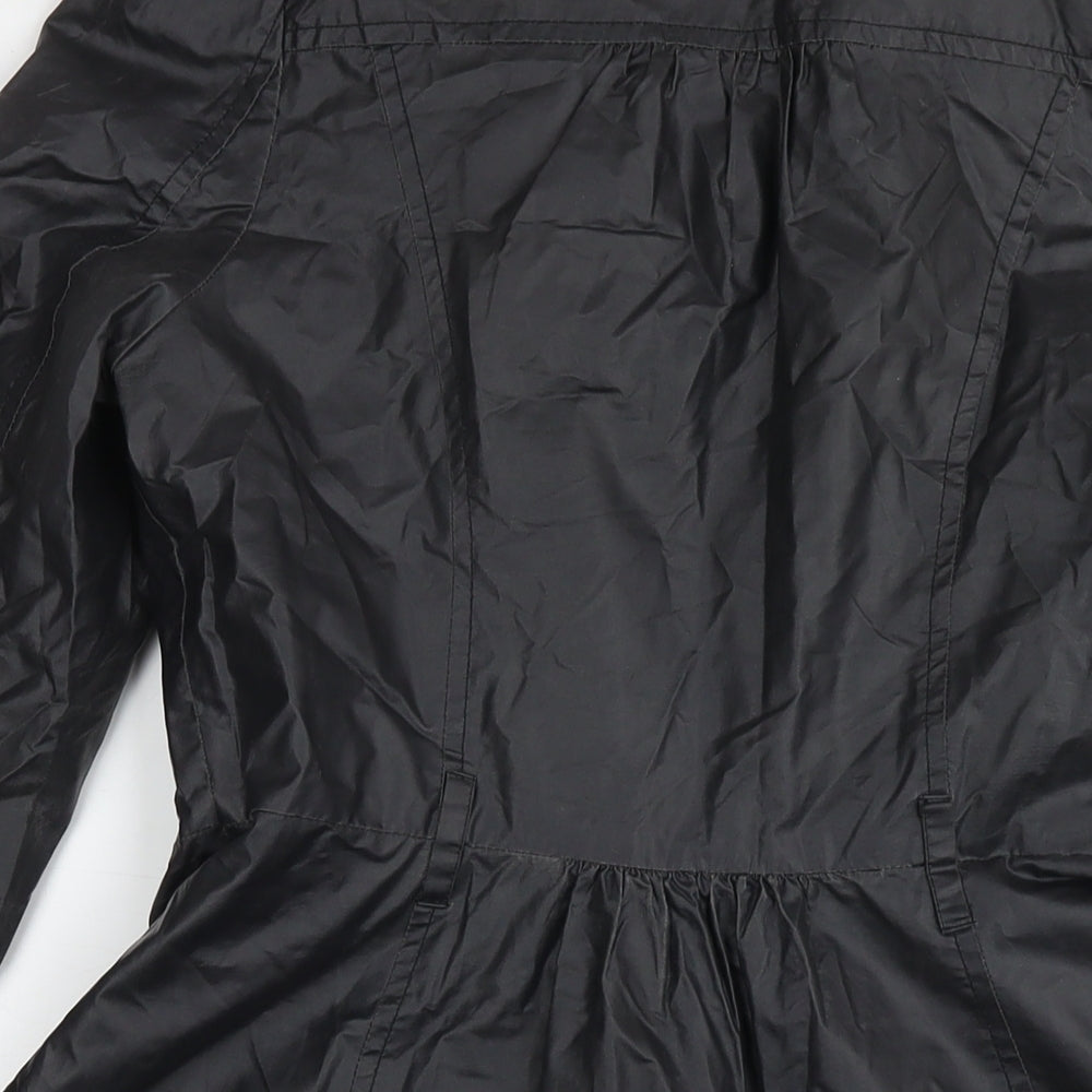 Womens UK Size 10 Dorothy Perkins Black Overcoat