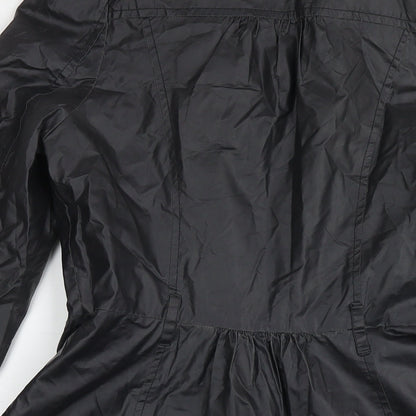 Womens UK Size 10 Dorothy Perkins Black Overcoat