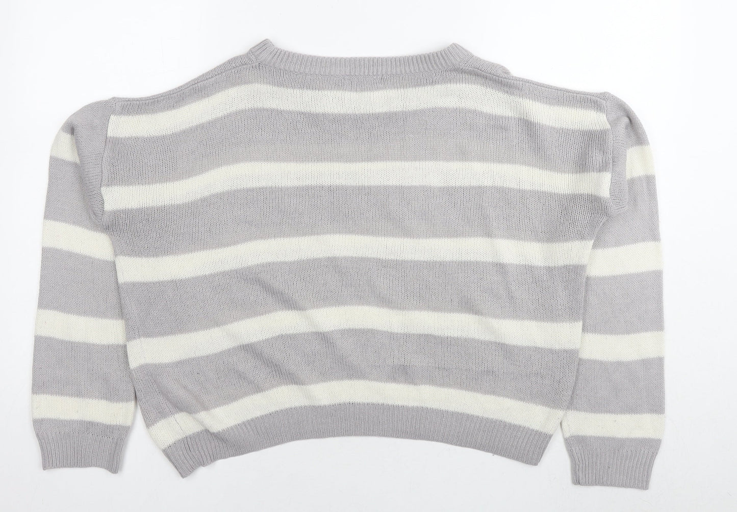 Womens UK Size XS Brave Soul Grey Pullover Jumper
