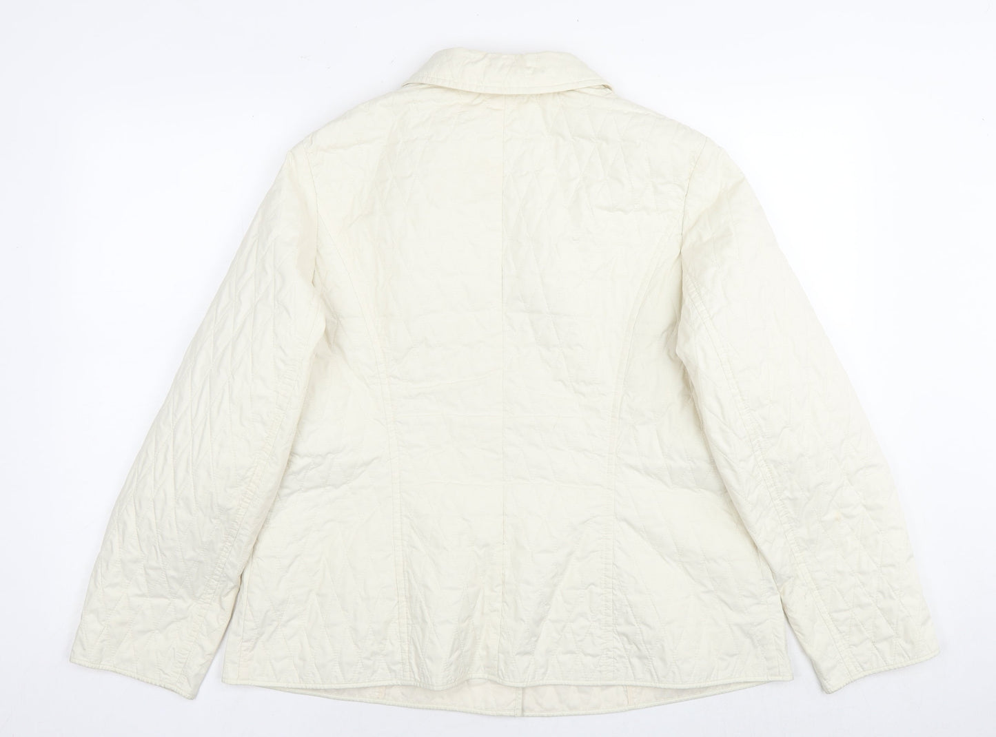 Womens UK Size 18 Marks and Spencer Ivory Quilted Coat