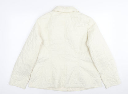 Womens UK Size 18 Marks and Spencer Ivory Quilted Coat