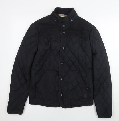 Mens UK Size S River Island Black Quilted Coat