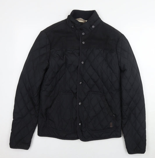Mens UK Size S River Island Black Quilted Coat