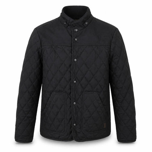 Mens UK Size S River Island Black Quilted Coat